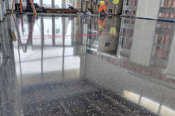 Integral Color for Overlays by Prosoco was used on this floor